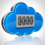 cloudLockDial Cloud icon with a lock to represent Cloud computing security