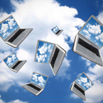 laptopsInClouds Laptops flying through the Cloud