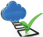 Checklist leading to cloud illustration