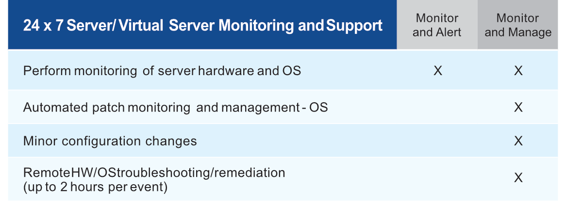 Server/Virtual Server Monitoring and Support Server/Virtual Server Monitoring and Support