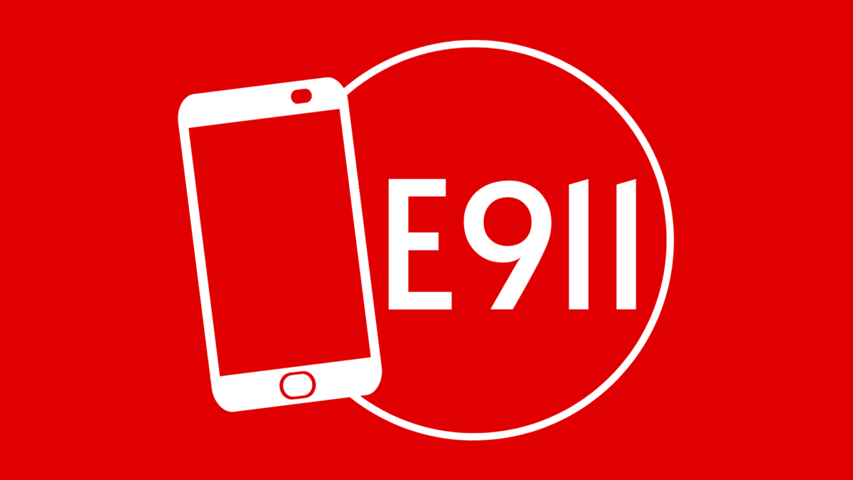 cell phone with 911 in text