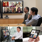 Video Conferencing examples for conference room, office and mobile.